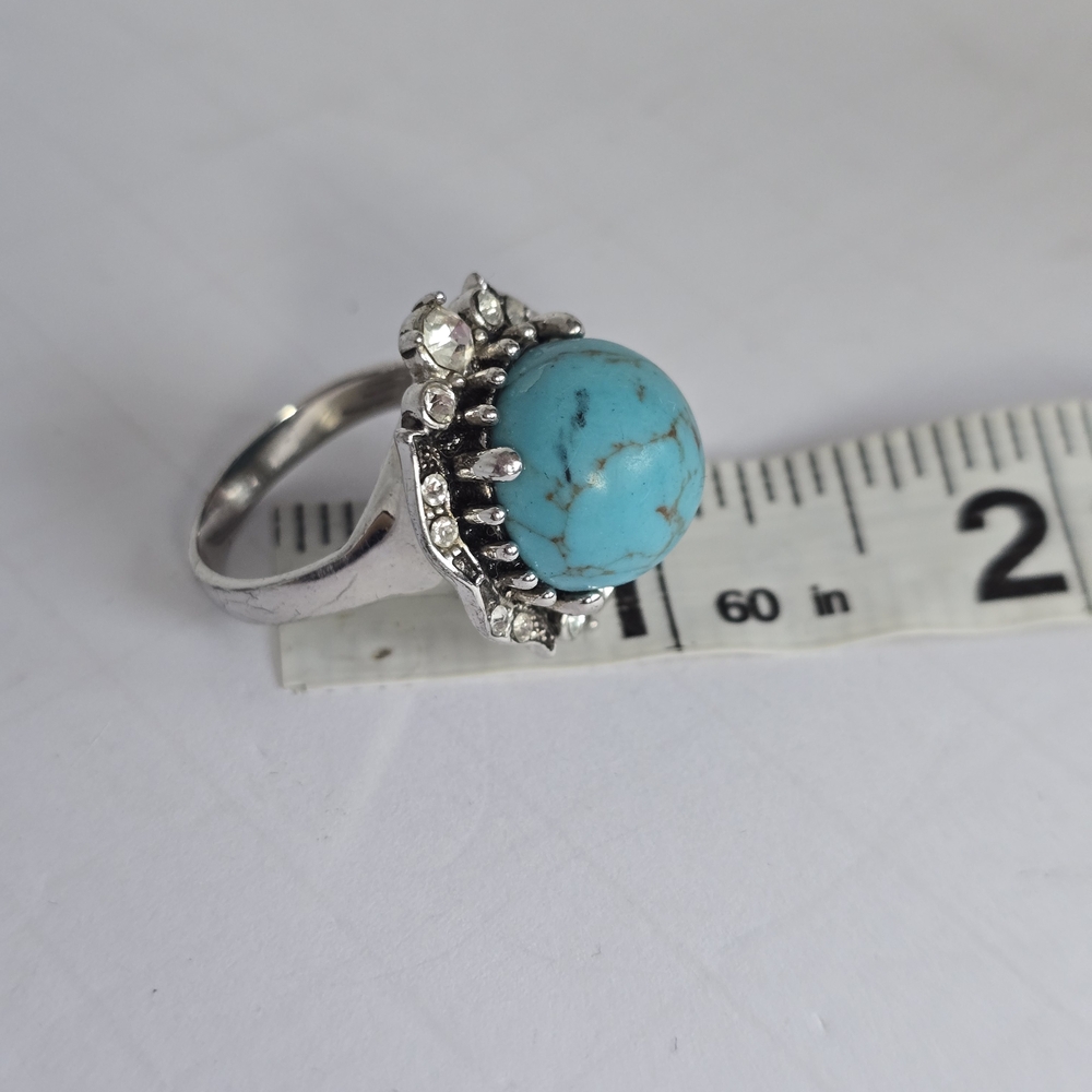 Faux Turquoise Statement Ring 7 - image 6